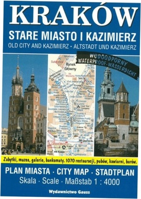 Plan miasta Kraków Stare Miasto i Kazimierz