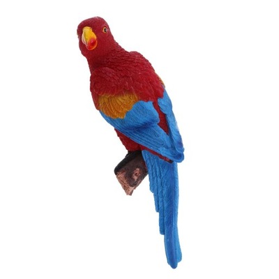 Realistyczna papuga żywica ptak zwierzę 38 cm czer