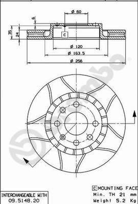 ДИСК ТОРМОЗНОЙ ПЕРЕД CHEVROLET OPEL 0569001