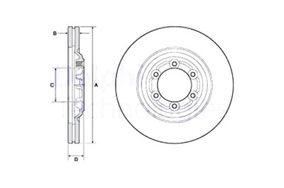 DELPHI ДИСКИ ТОРМОЗНЫЕ ТОРМОЗНЫЕ 2 ШТУКИ. ПЕРЕД ISUZU D-MAX II 1.9D 2.5D 06.12-