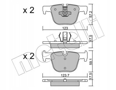 PADS BRAKE BMW 3 F30 11- REAR 22-0963-0 METELLI PRZEGUBY,UKL PADS  