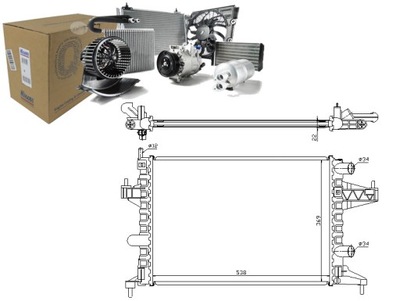 Nis63007 радіатор двигуна opel combo, combo tour, фото №1