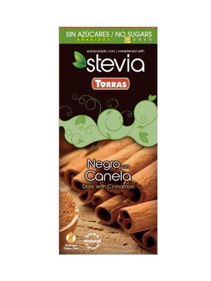 CZEKOLADA Stevia GORZKA Z CYNAMONEM BEZ CUKRU 125G