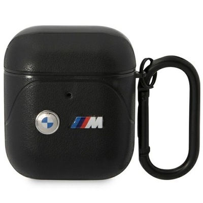 BMW BMA222PVTK AirPods 1/2 cover czarny/black Leat
