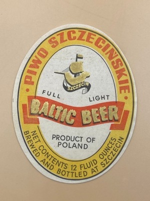 Etykieta piwo szczecińskie baltic beer Szczecin