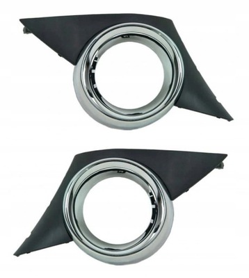 Peugeot 207 комплект заглушки хром противотуманной фары решётки фото №1