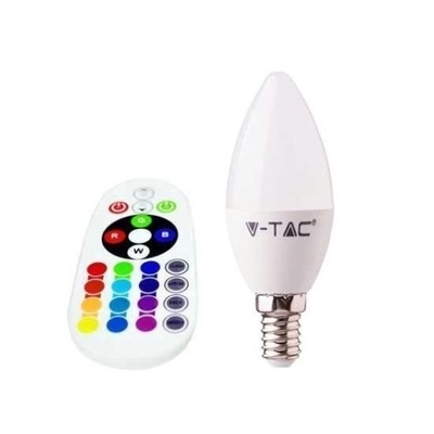 Żarówka LED VTAC 3.5W E14 Świeczka Pilot 6400K+RGB