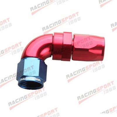 AN4 AN6 AN8 AN10 AN12 45 90 DEGREE ALUMINUM COMPLETO FLOW FITTING HOSE E~7960  