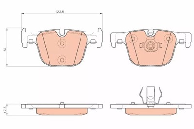 PADS BRAKE BMW T. 3 11-/4 13 -  