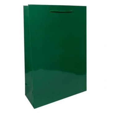 Torebka papierowa laminowana zielona torby papierowe torba a5 10 sztuk
