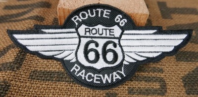 Skrzydła Route 66 USA Raceway Naszywka Haftowana