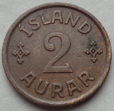ISLANDIA - 2 Aurar - 1926 - Christian X