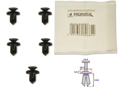 Honda cr-v iii 07-12 клипса штифт бампера защита фото №1