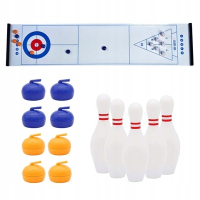 Tabletop Curling Bowling gra Shuffleboard zestaw 3