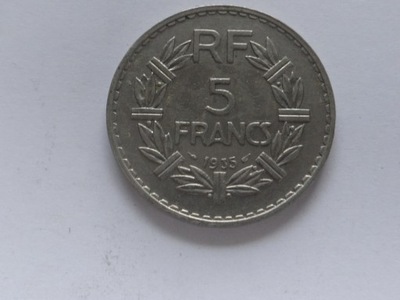 [10735] Francja 5 franków 1935 r. st. 3