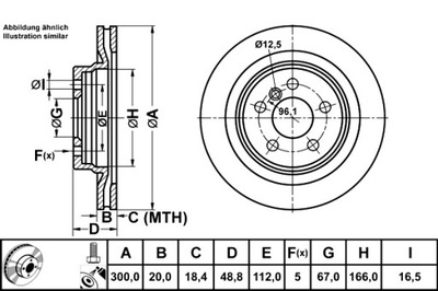 ATE DISCOS DE FRENADO 2SZT. PARTE TRASERA BMW 1 F40 2 F45 2 GRAN CUPÉ F44 2  