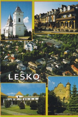 LESKO - Z LOTU PTAKA - KOŚCIÓŁ - RYNEK - ZAMEK - SYNAGOGA