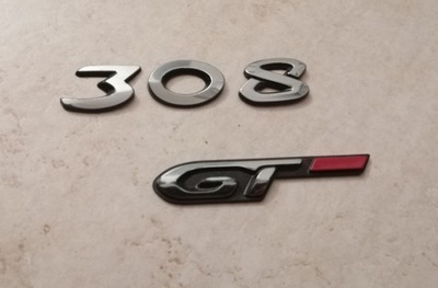 EMBLEMA PEUGEOT 308 II GT PARTE TRASERA TAPA DE MALETERO  