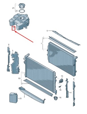 Vw arteon 3h двигатель expansion бак 3q0121407d фото №1