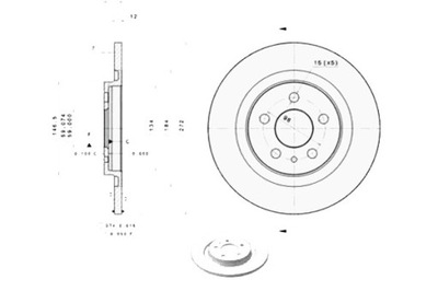 ДИСК ТОРМОЗНОЙ FIAT ULYSSE 02-11 ЗАД