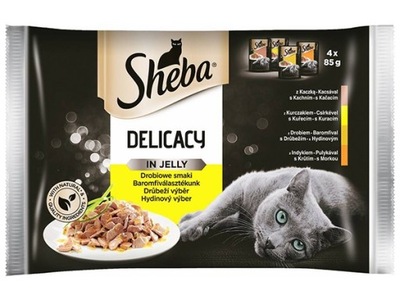 Sheba Delicacy in Jelly Drobiowe smaki 4 x 85g