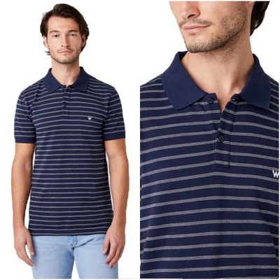 Męska koszulka polo Wrangler SS YD STRIPE POLO M