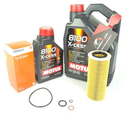 MOTUL 8100 X-CESS 5W40 6L FILTRO KNECHT BMW M47D20  