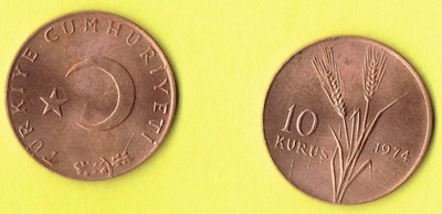 Turcja 10 Kurus 1974 r.