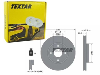 Textar тормозные диски тормозные перед 92136600 фото №1