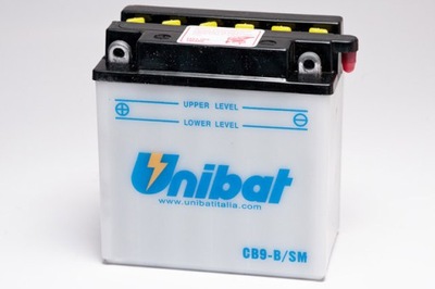 Akumulator Unibat CB9-B, YB9-B, 9Ah, EB9-B, 12N9-4B-1, 12V, 9AH, 130A