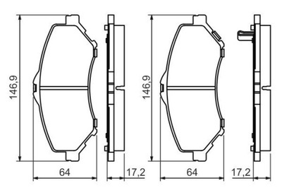 BOSCH 0 986 494 493 КОЛОДКИ ГАЛЬМІВНІ