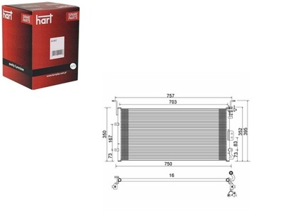 CONDENSADOR CONDENSADOR DE ACONDICIONADOR SONATA 2.0 16V 99- HART  