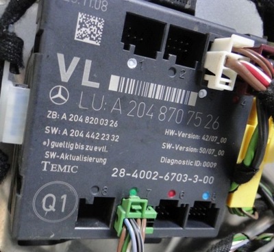 Mercedes glk x204 204 модуль дверь левая a2048707526 фото №1