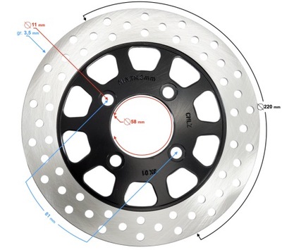 Tarcza hamulca tył YADEA E8S