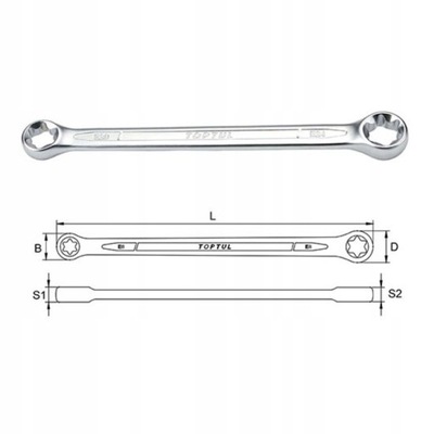 Klucz oczkowy E-TORX E11xE7mm TOPTUL AAEE0711