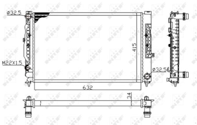 AUŠINTUVAS VARIKLIO NRF 539504A 