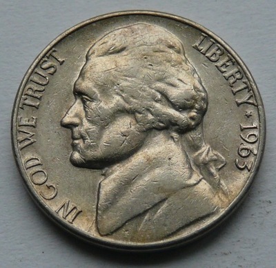 USA - 5 centów 1963 r. D - Jefferson Nickel (3)