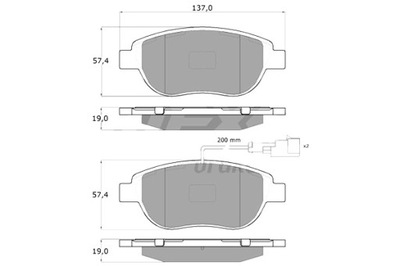 TOMEX BRAKES КОЛОДКИ ГАЛЬМІВНІ FIAT DOBLO 10- ПЕРЕД