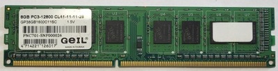 Pamięć RAM Geil 8GB DDR3 1600MHz - GP38GB1600C11SC