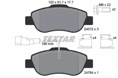 2407202. ZAPATAS HAM. FIAT 500 FORD KA  