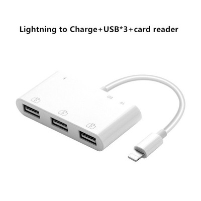 6in1 3USB Charger Adapter For iPhone iPad ios1 HUB