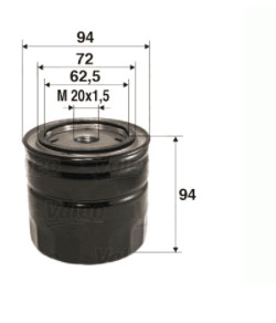 FILTRO ACEITES RENAULT DAC  