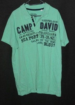 Miętowa koszulka polo Camp David XL