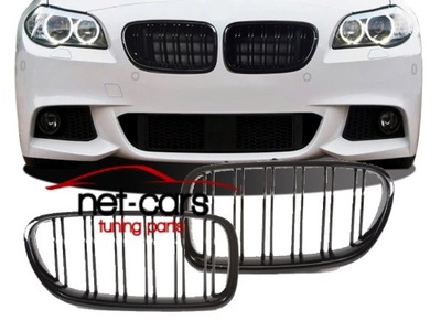 REJILLA DE RADIADOR REJILLAS PARAGOLPES BMW F10 F11 BERLINA UNIVERSAL M PAQUETE M5 NEGRO BLACK LUSTRE  