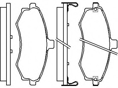 PADS BRAKE FRONT HYUNDAI MATRIX 01-, ELANTRA 00-  