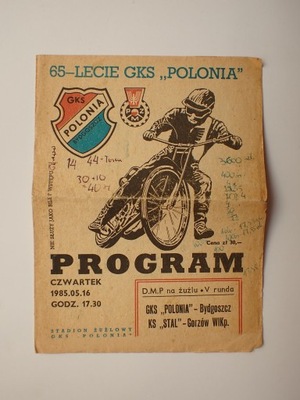 Program 65-lecie GKS ,,Polonia" Bydgoszcz 1985