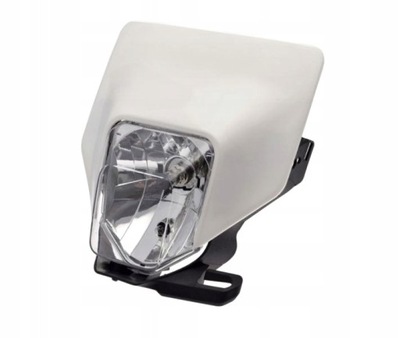 OWIEWKA UNIWERSALNA REFLEKTOR LAMPA PRZÓD BIAŁA CROSS ENDURO NAKED STUNT