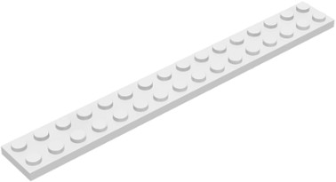 LEGO Płytka 2x16 Biały 4112540 4282