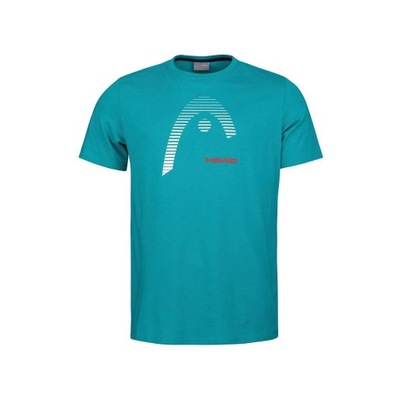 Koszulka tenisowa męska HEAD CLUB CARL T-shirt Turkusowa XL