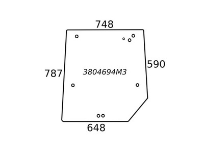 SZYBA TYLNA MASSEY FERGUSON SERIA 4200 3804694M3